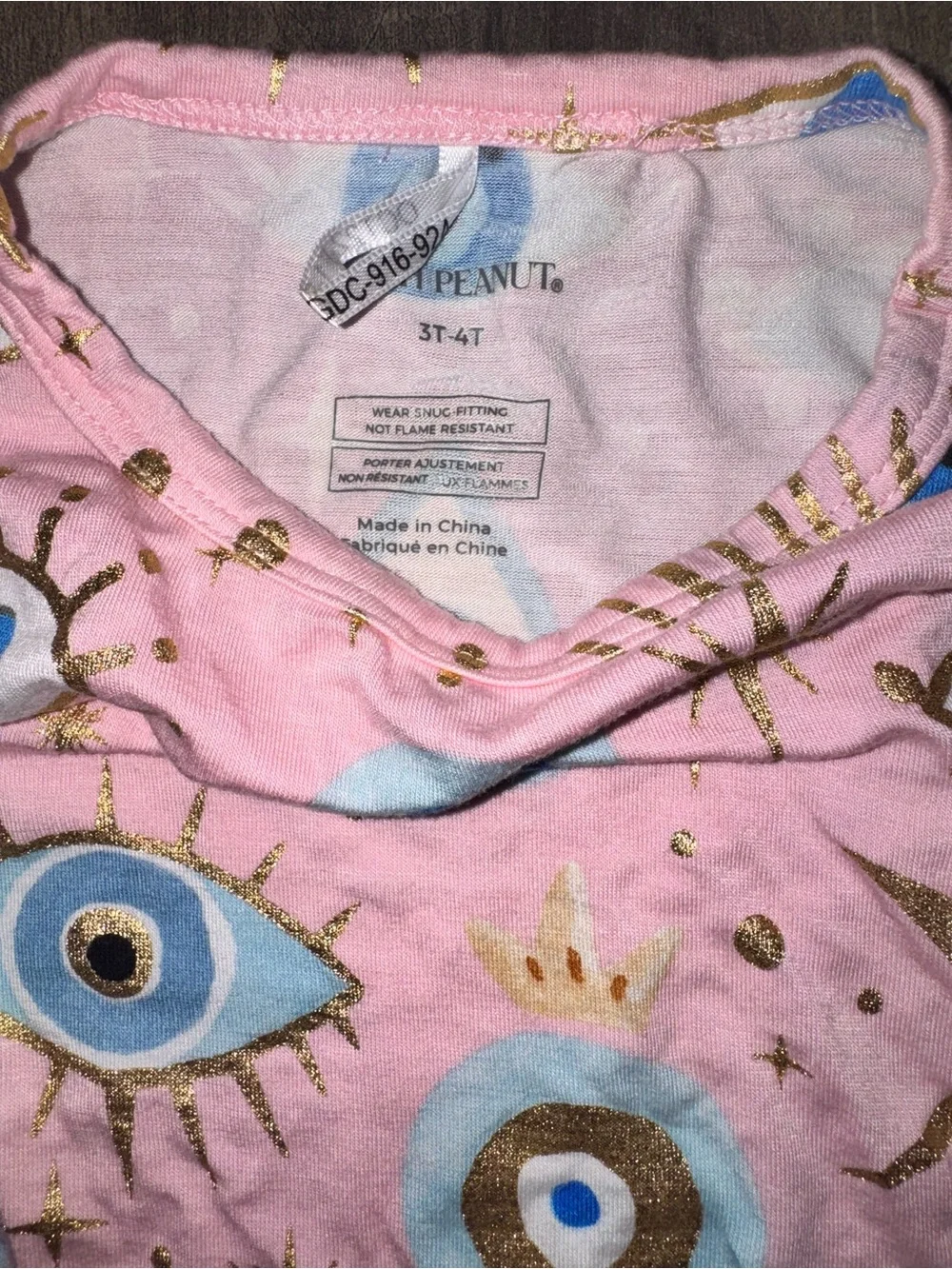 Posh Peanut Fiona Evil Eye Bamboo Pajama Set 3T/4T HTF OG print